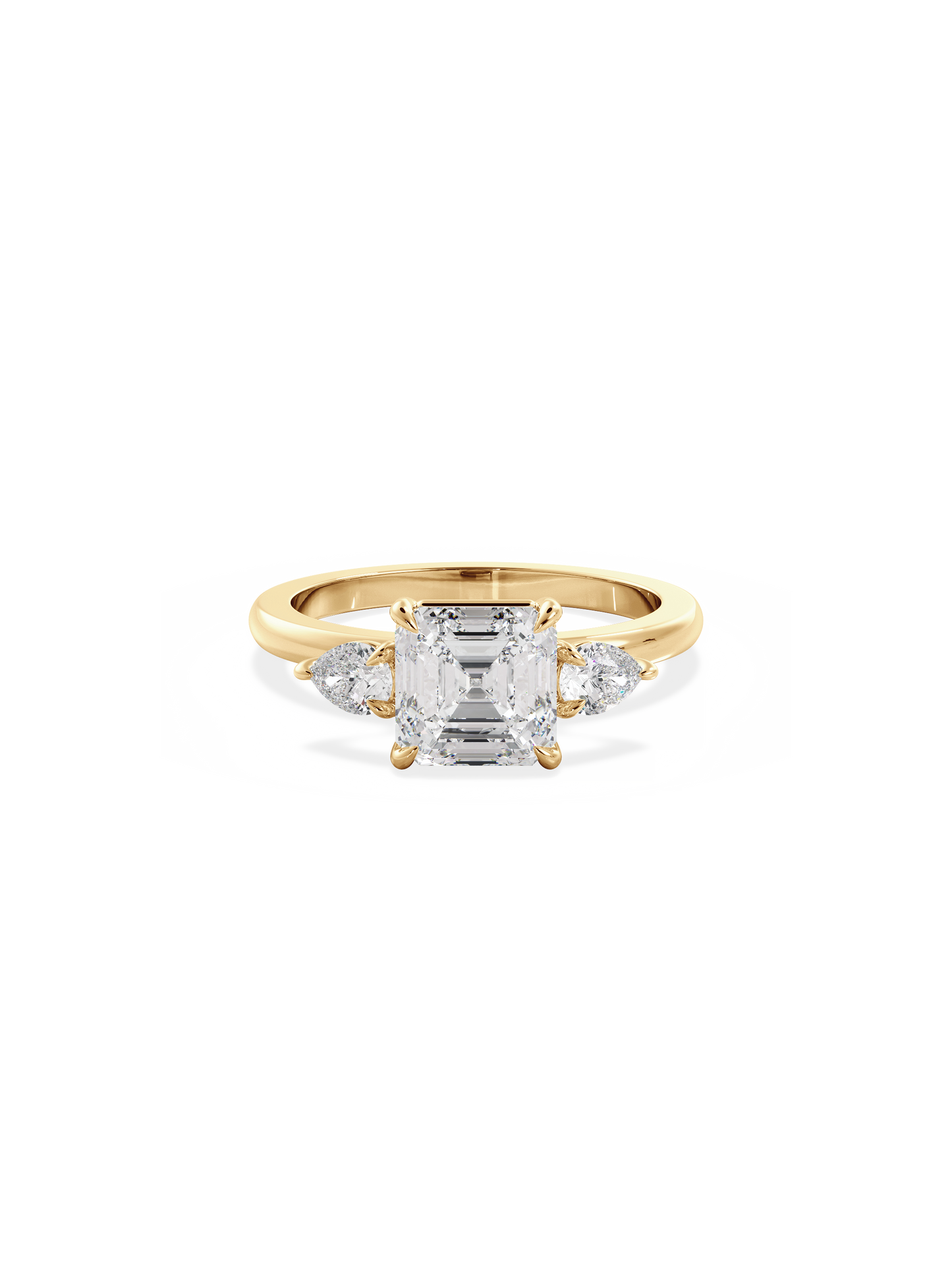 2 CT Round Three Stones Lab Grown Diamond Engagement Ring