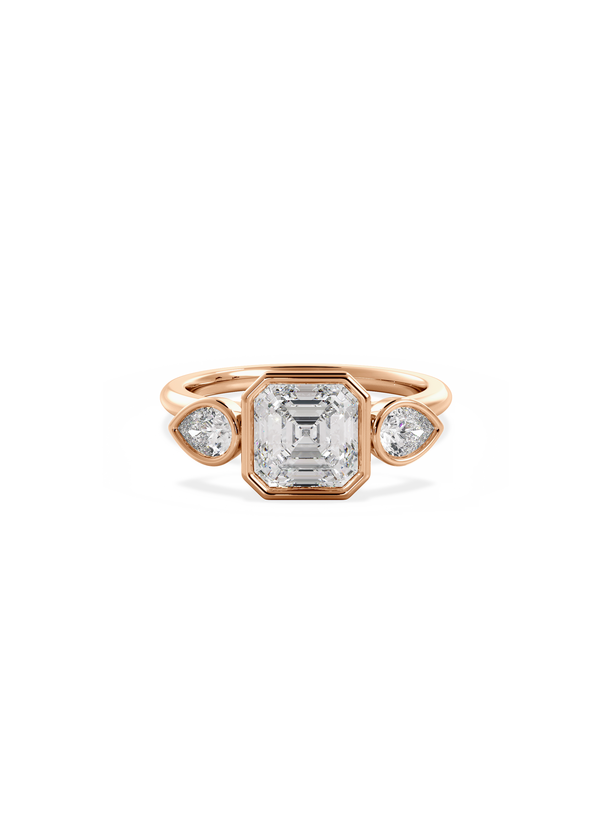 2 CT Round Three Stones Lab Grown Diamond Engagement Ring