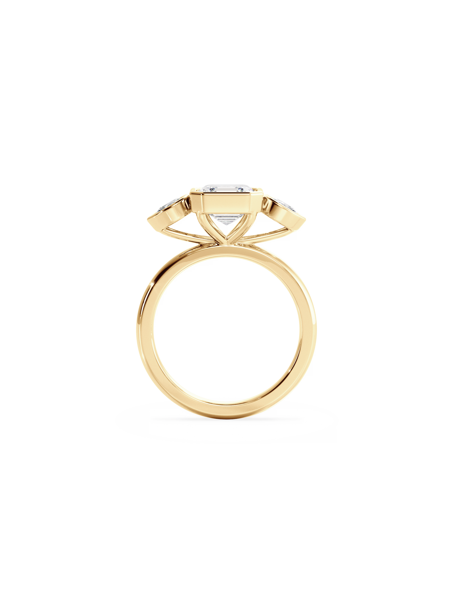 2 CT Round Three Stones Lab Grown Diamond Engagement Ring