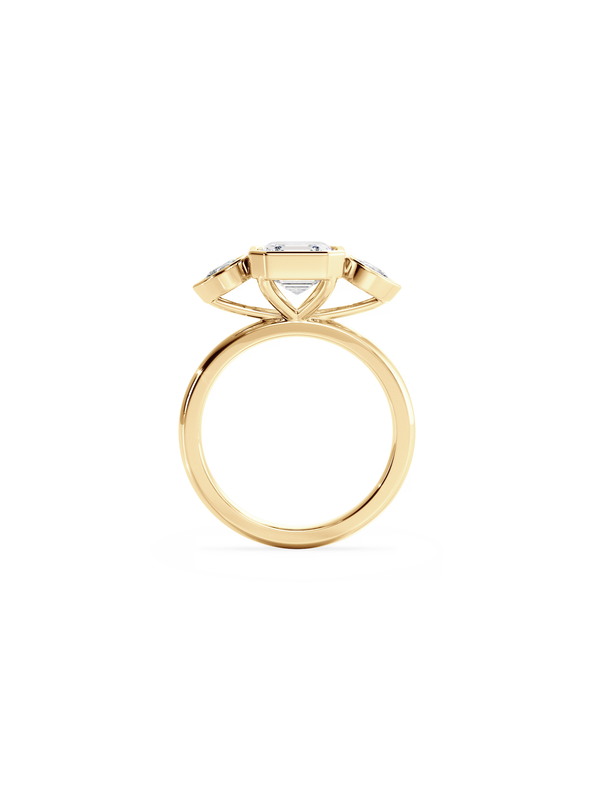 2 CT Round Three Stones Lab Grown Diamond Engagement Ring