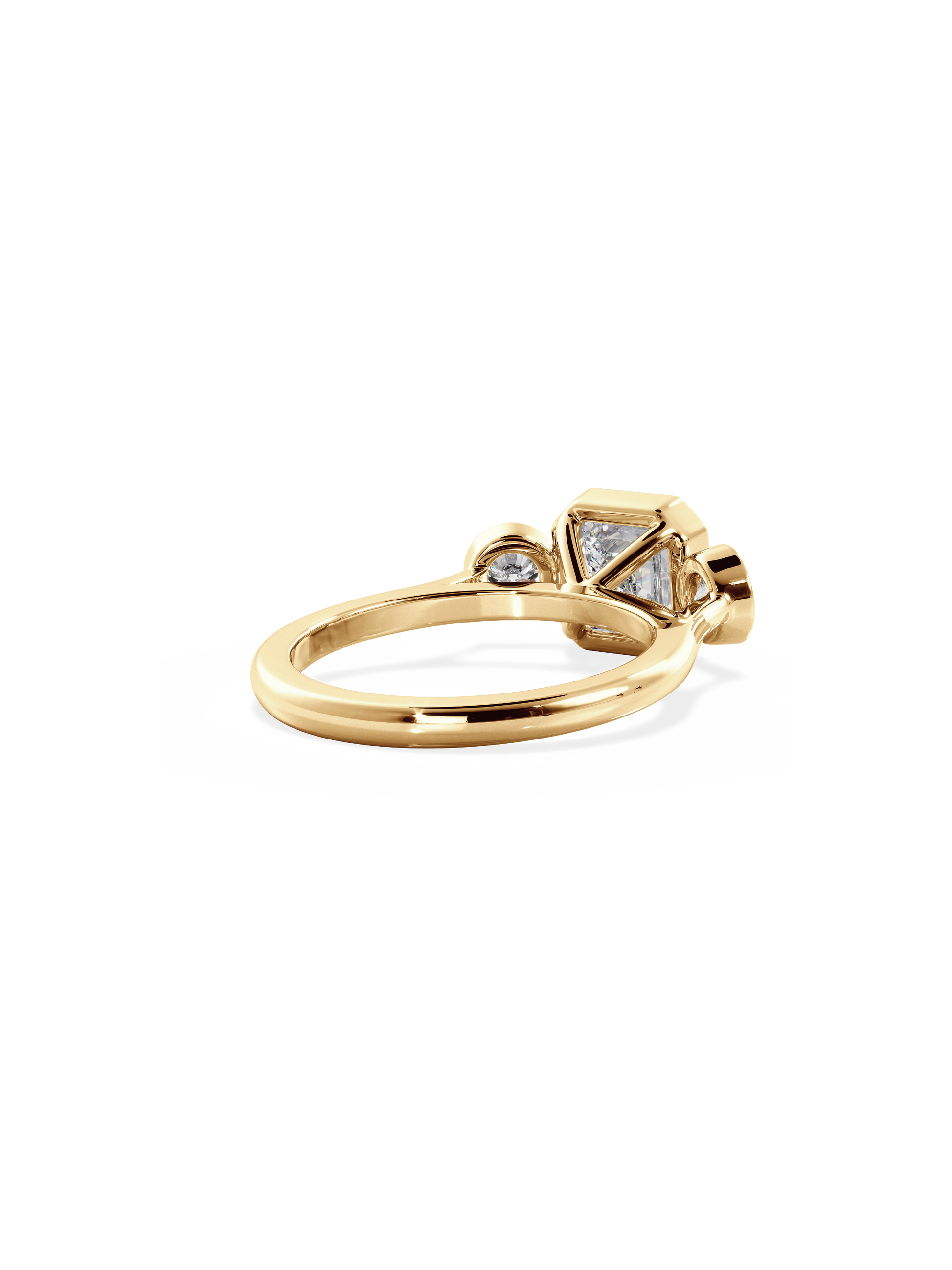 2 CT Round Three Stones Lab Grown Diamond Engagement Ring