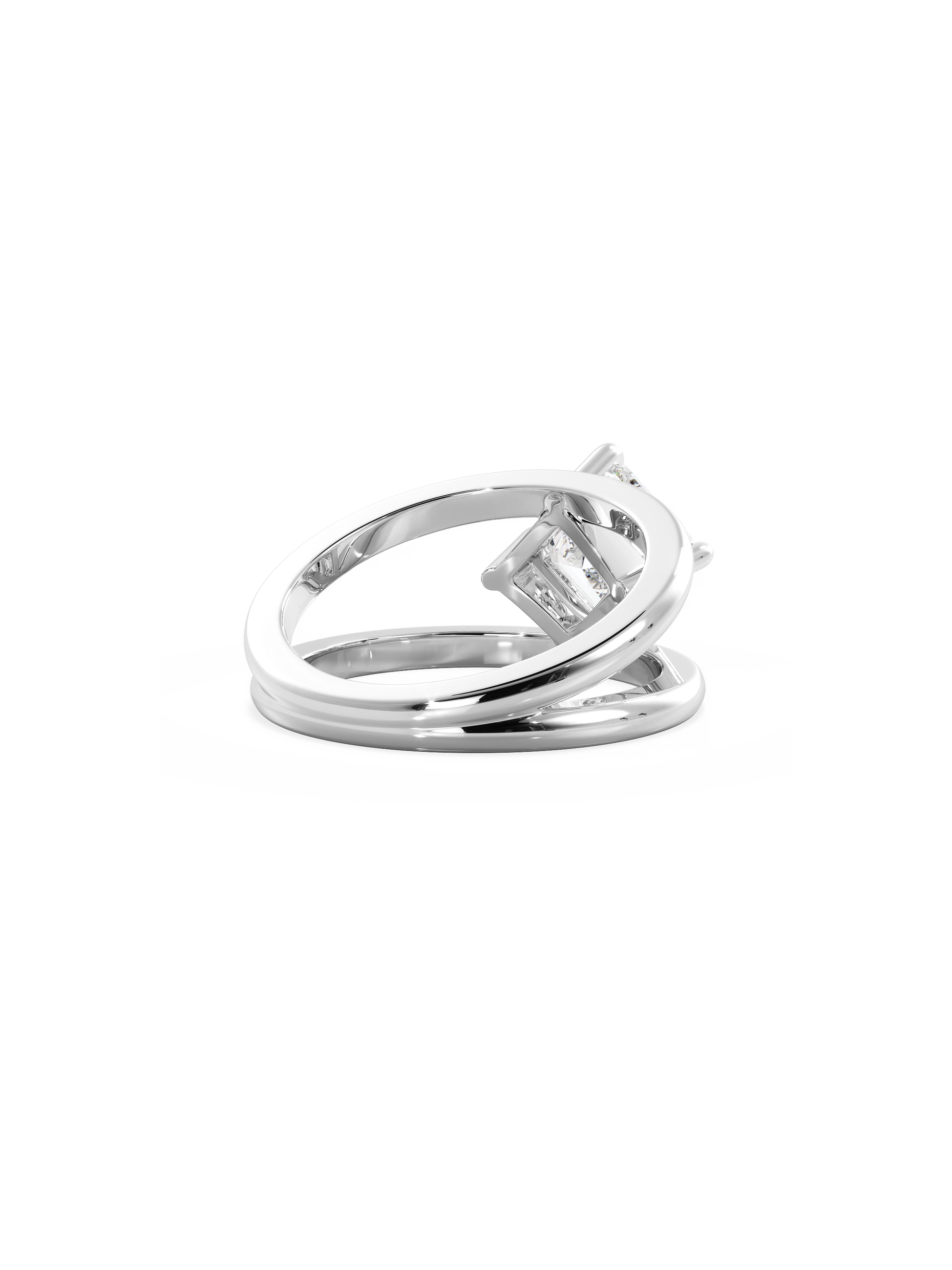 2 CT Round Three Stones Lab Grown Diamond Engagement Ring