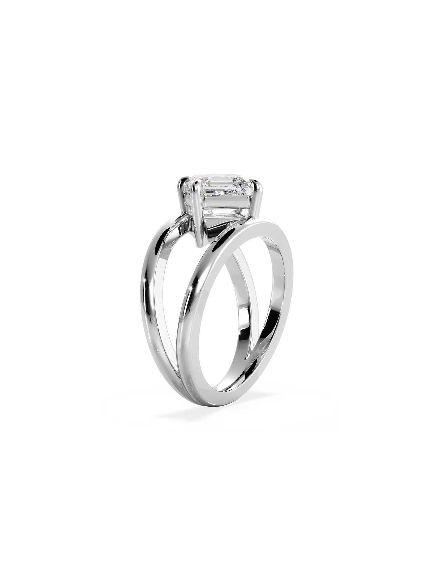 2 CT Round Three Stones Lab Grown Diamond Engagement Ring