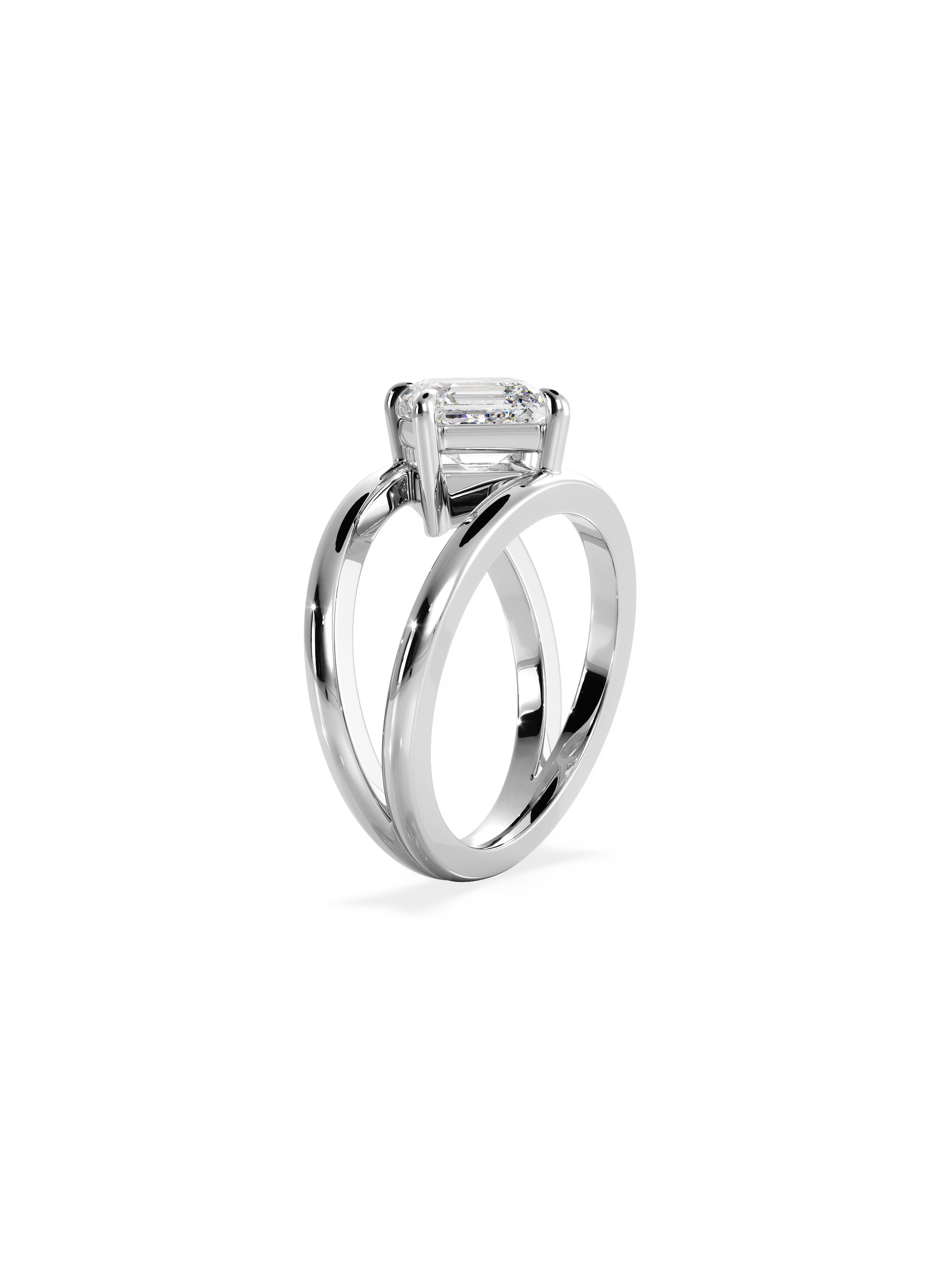 2 CT Round Three Stones Lab Grown Diamond Engagement Ring