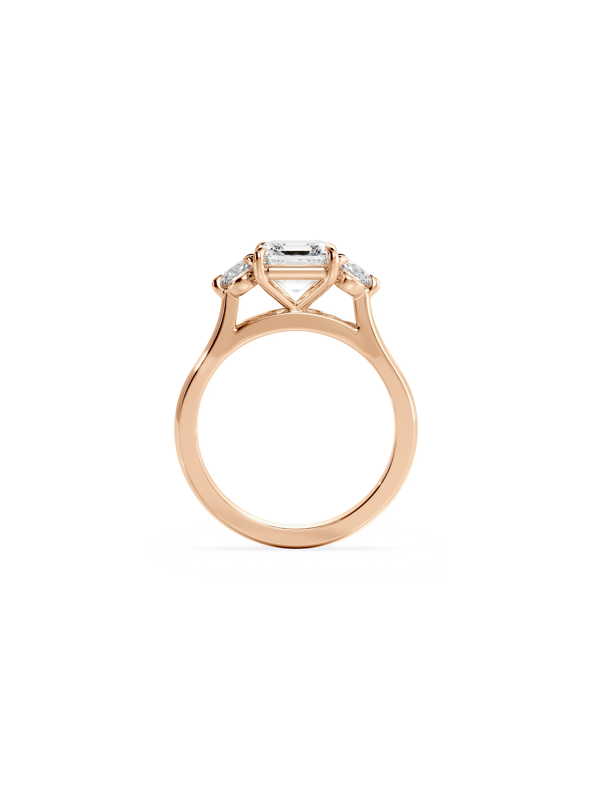 2 CT Round Three Stones Lab Grown Diamond Engagement Ring