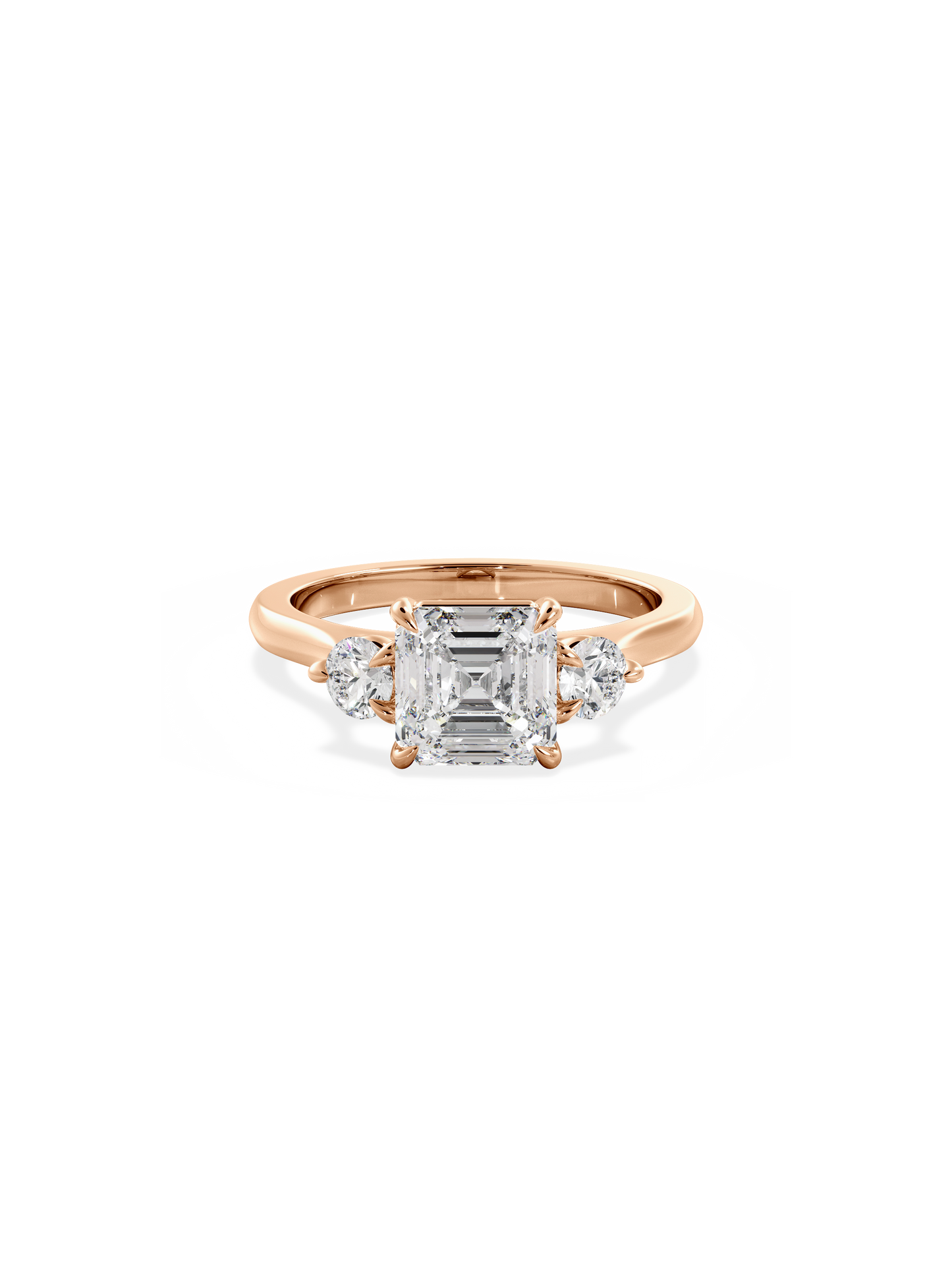 2 CT Round Three Stones Lab Grown Diamond Engagement Ring