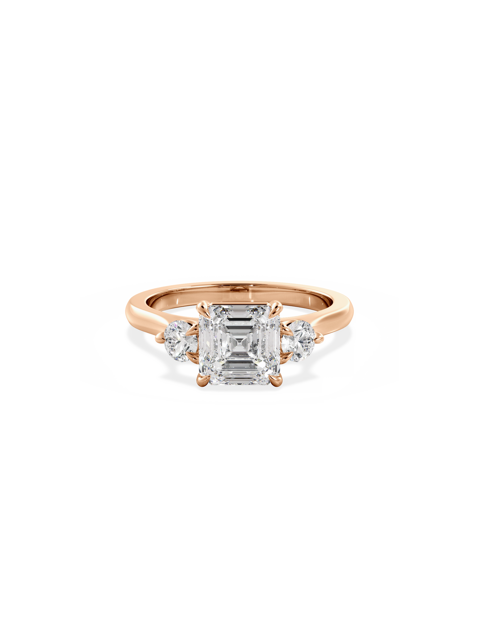 2 CT Round Three Stones Lab Grown Diamond Engagement Ring