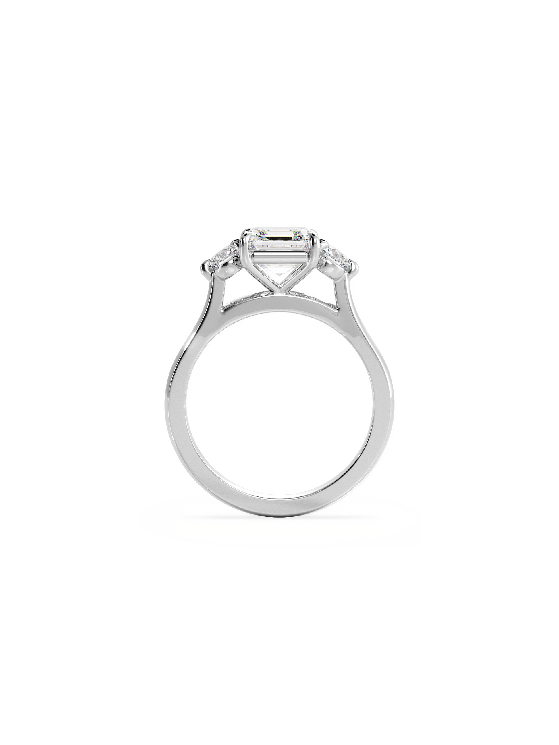2 CT Round Three Stones Lab Grown Diamond Engagement Ring