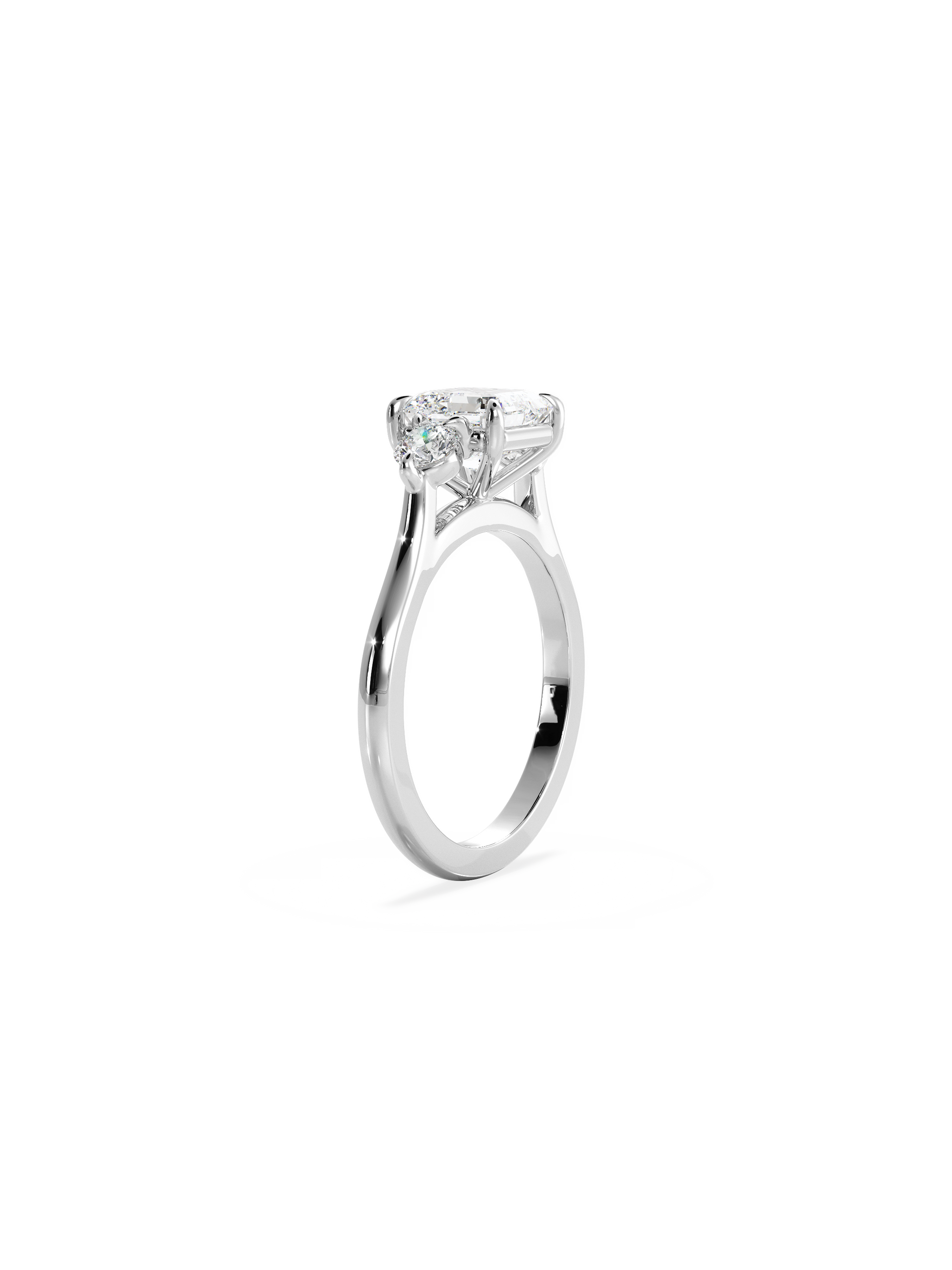 2 CT Round Three Stones Lab Grown Diamond Engagement Ring