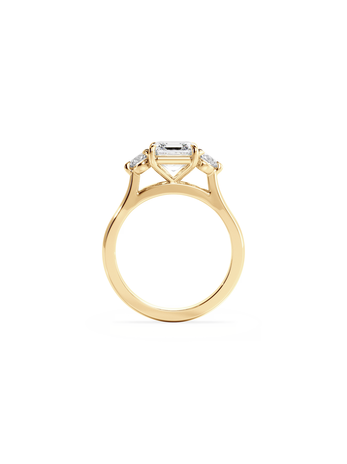 2 CT Round Three Stones Lab Grown Diamond Engagement Ring