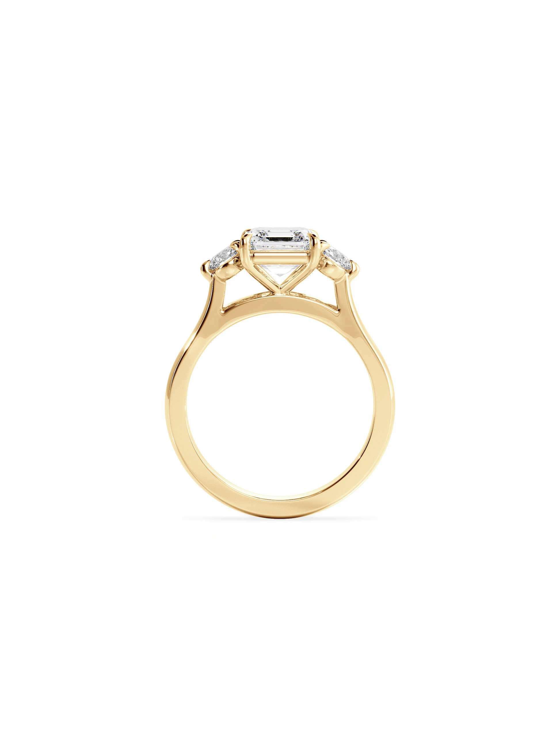 2 CT Round Three Stones Lab Grown Diamond Engagement Ring