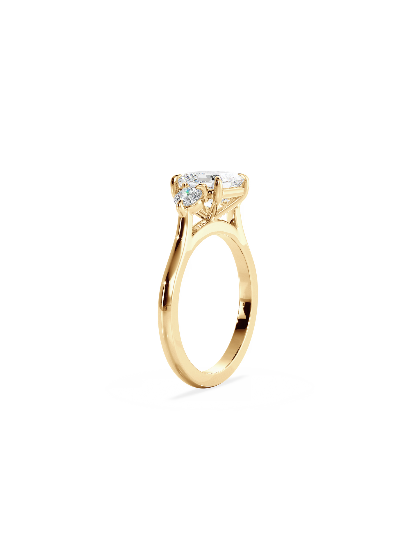 2 CT Round Three Stones Lab Grown Diamond Engagement Ring
