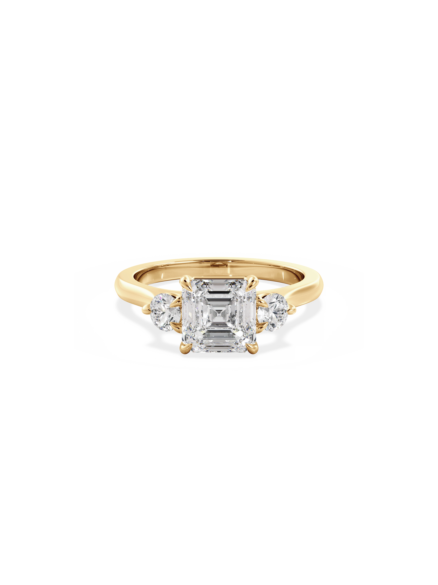 2 CT Round Three Stones Lab Grown Diamond Engagement Ring