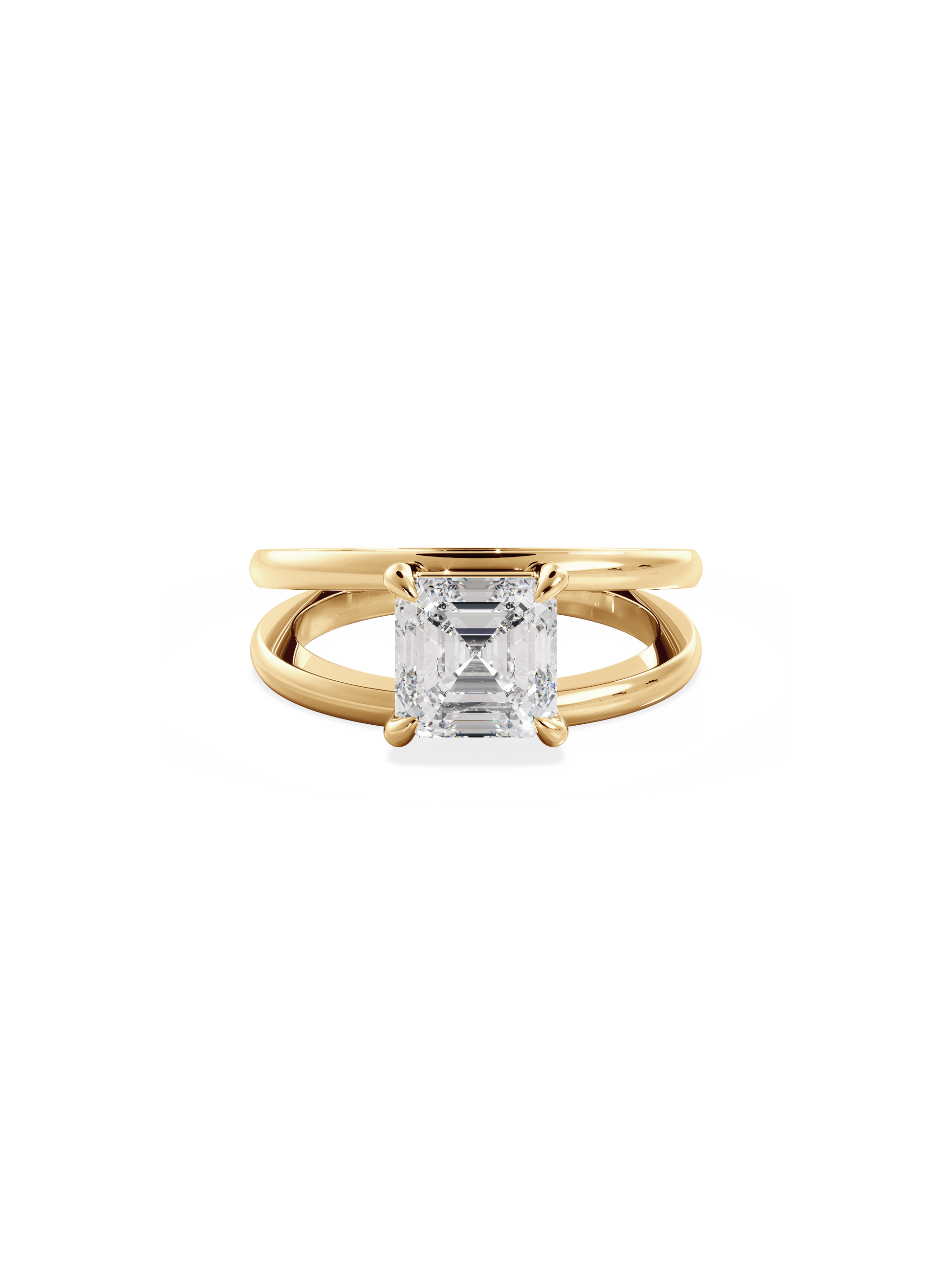 2 CT Round Three Stones Lab Grown Diamond Engagement Ring