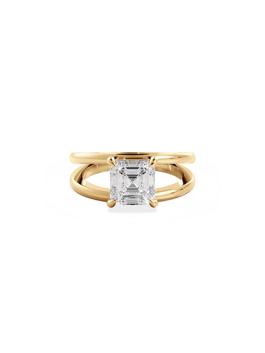 2 CT Round Three Stones Lab Grown Diamond Engagement Ring