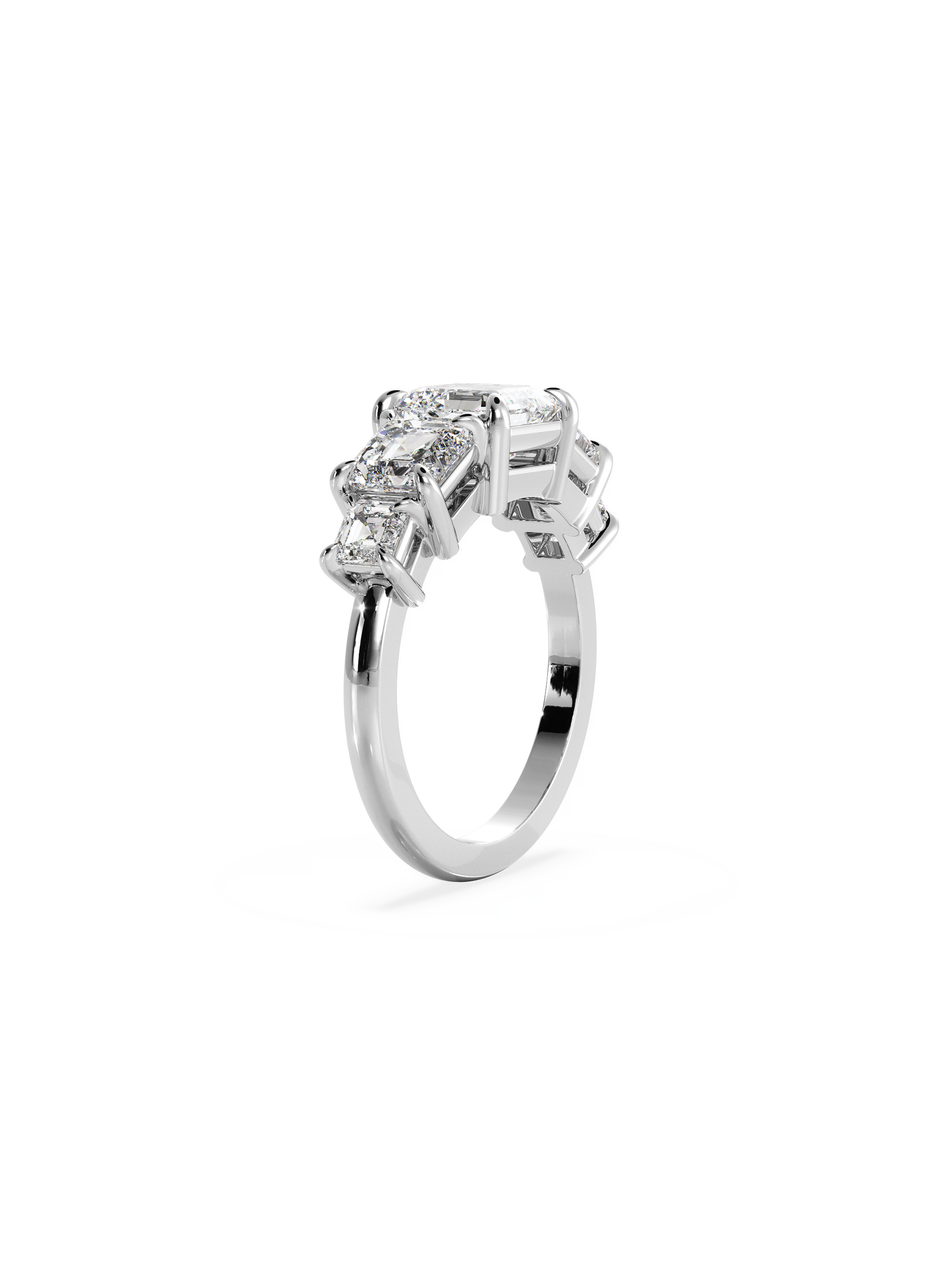 2 CT Round Three Stones Lab Grown Diamond Engagement Ring