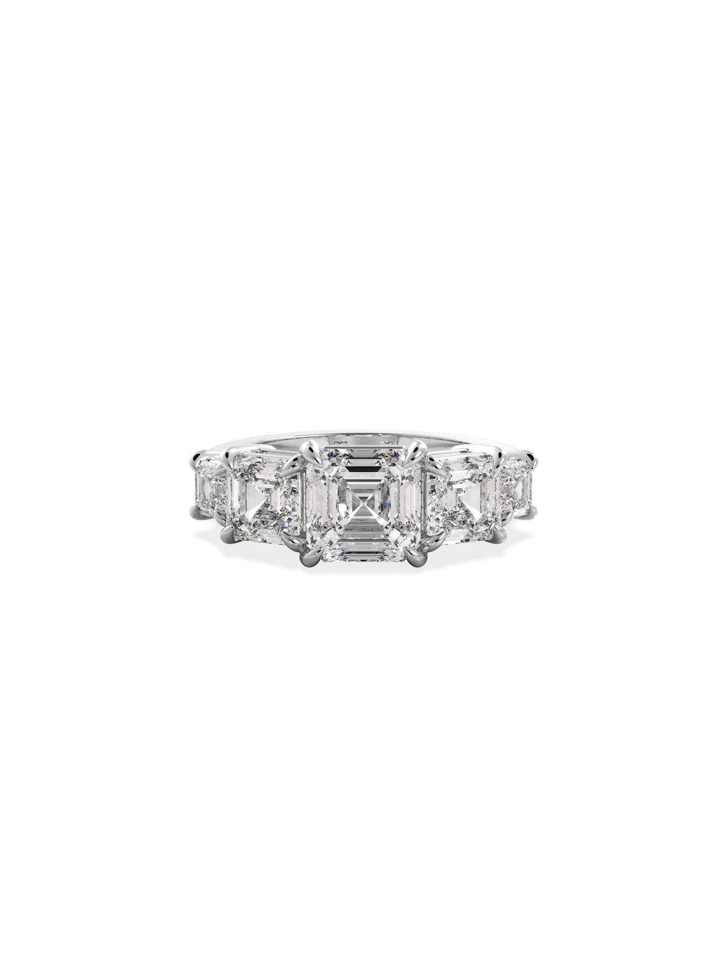 2 CT Round Three Stones Lab Grown Diamond Engagement Ring