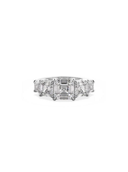 2 CT Round Three Stones Lab Grown Diamond Engagement Ring