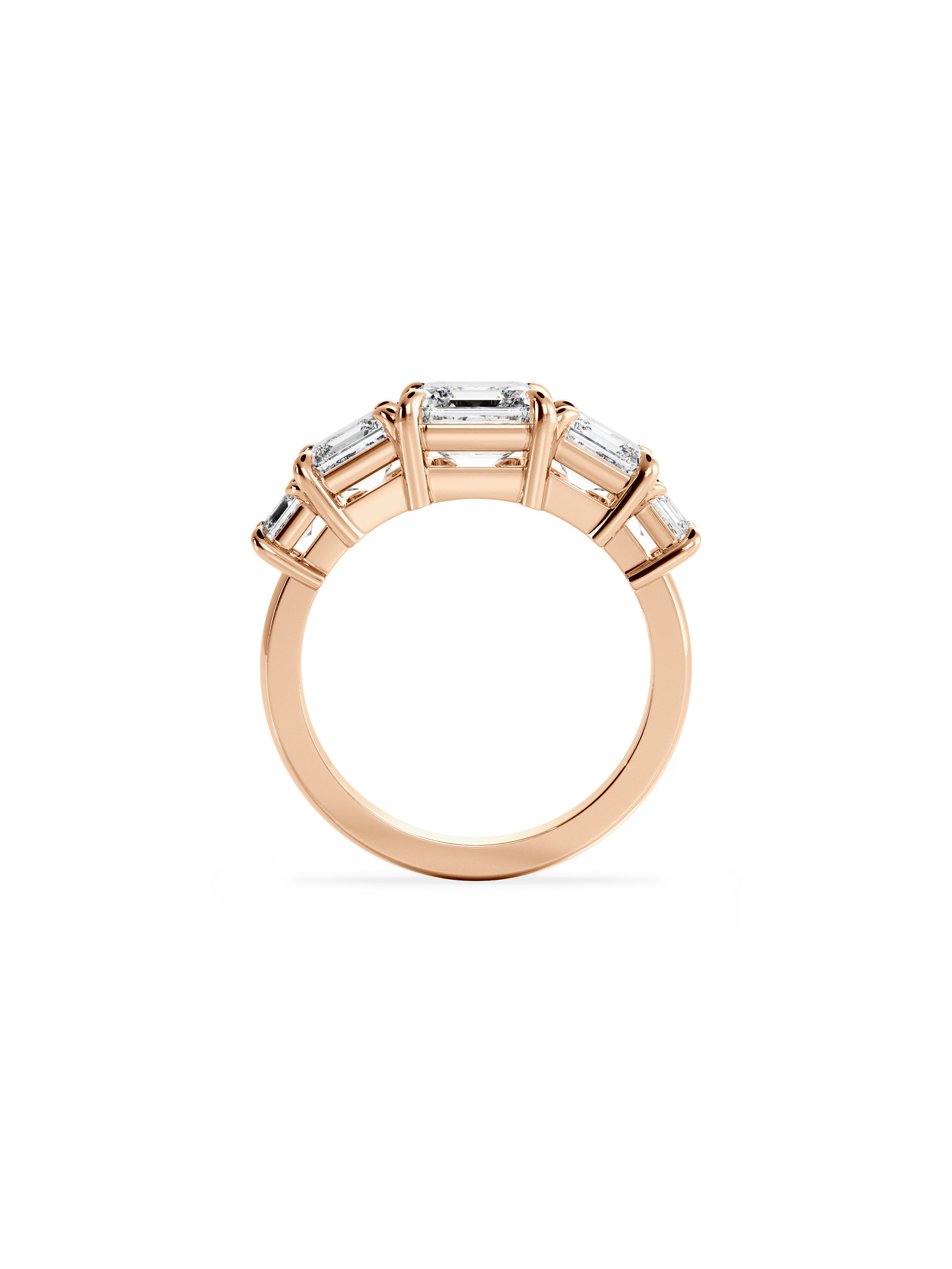 2 CT Round Three Stones Lab Grown Diamond Engagement Ring