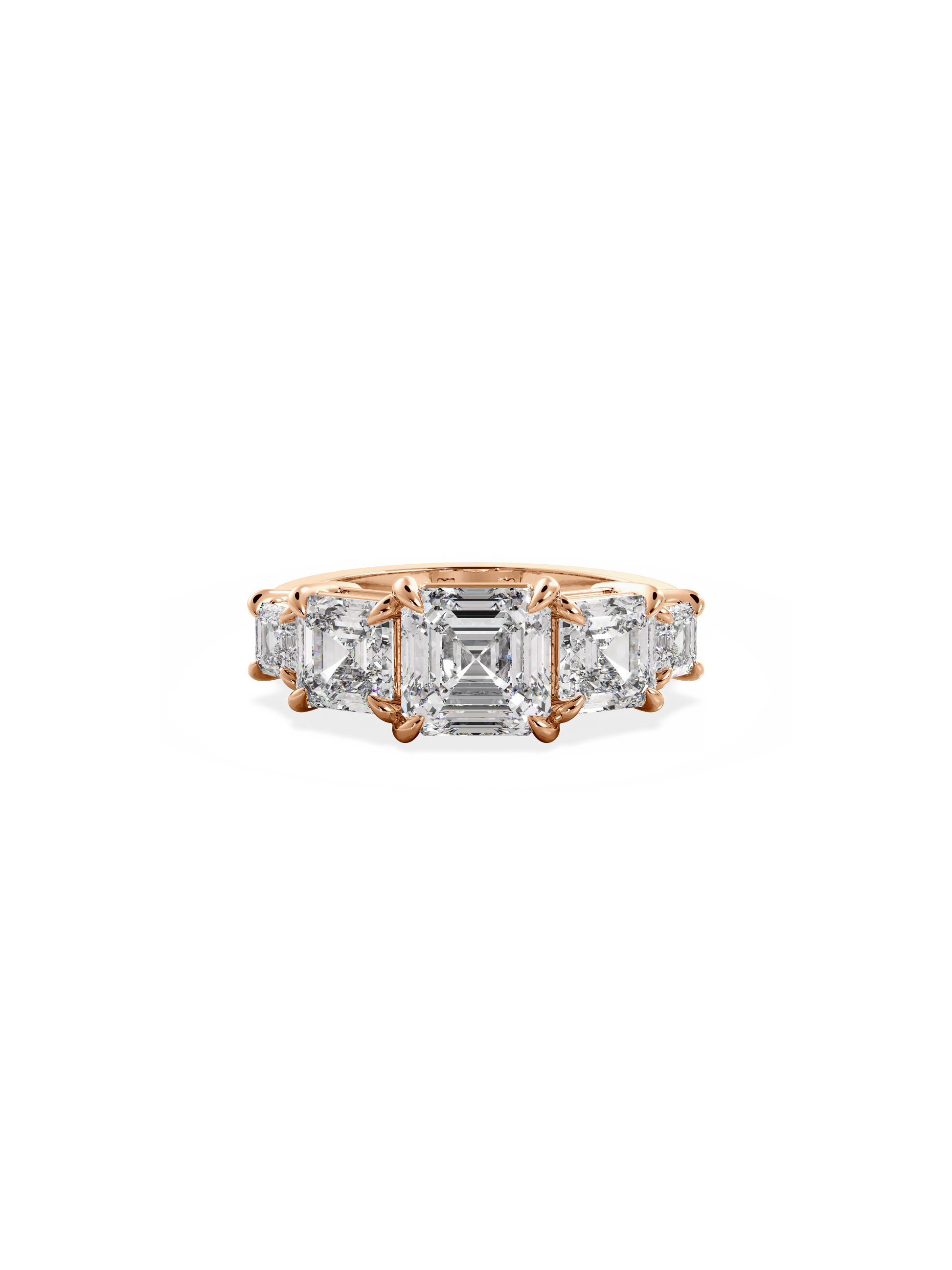 2 CT Round Three Stones Lab Grown Diamond Engagement Ring