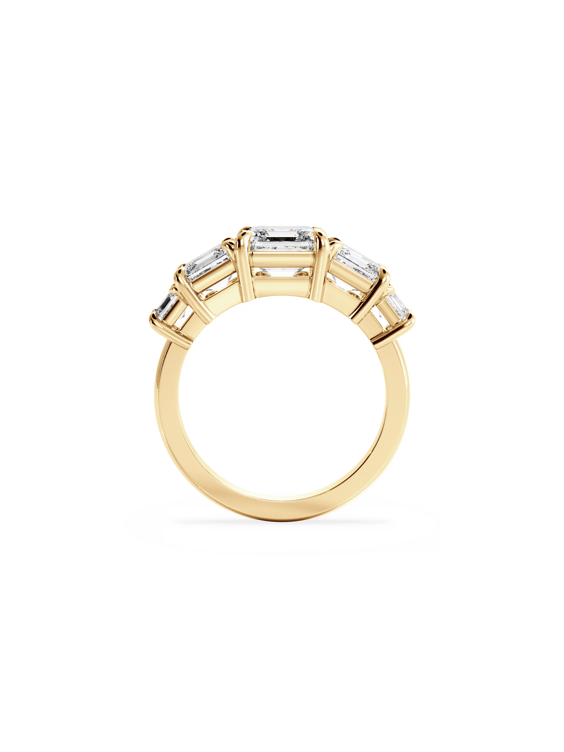 2 CT Round Three Stones Lab Grown Diamond Engagement Ring