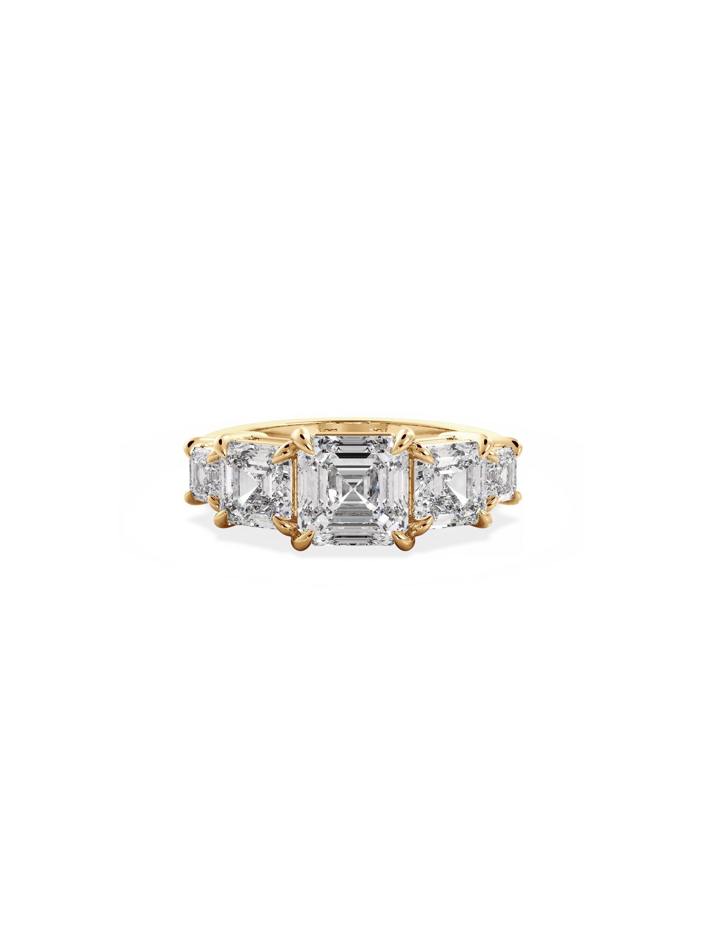 2 CT Round Three Stones Lab Grown Diamond Engagement Ring