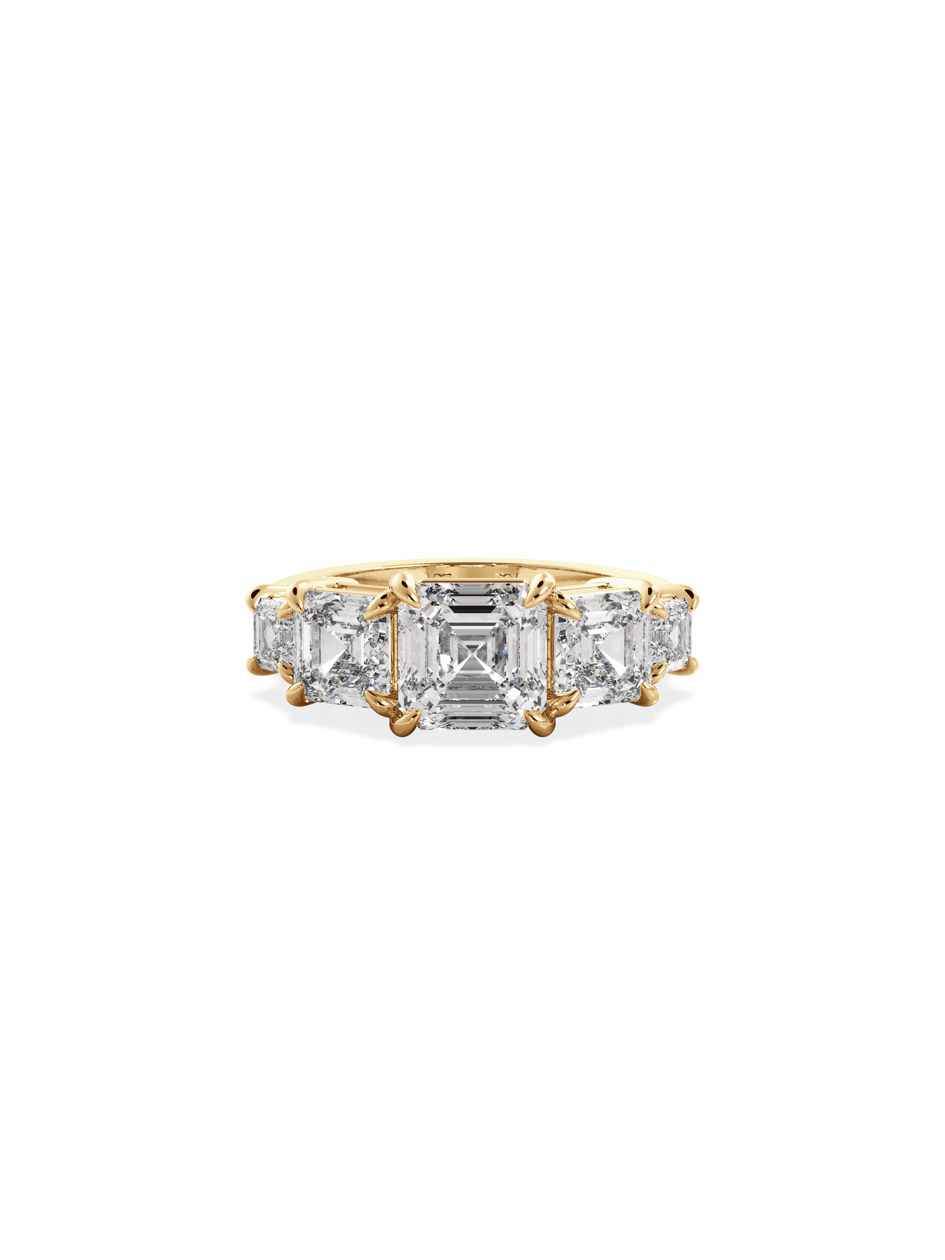 2 CT Round Three Stones Lab Grown Diamond Engagement Ring