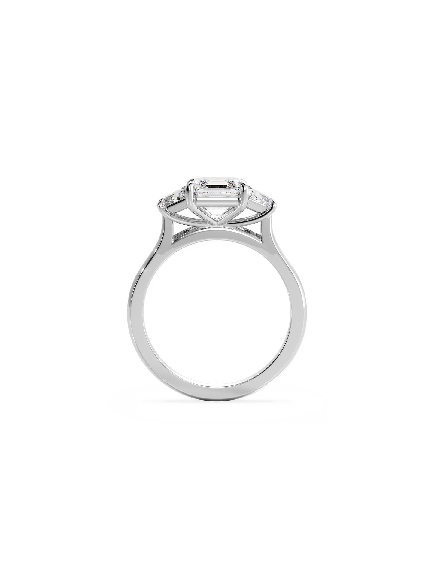 2 CT Round Three Stones Lab Grown Diamond Engagement Ring
