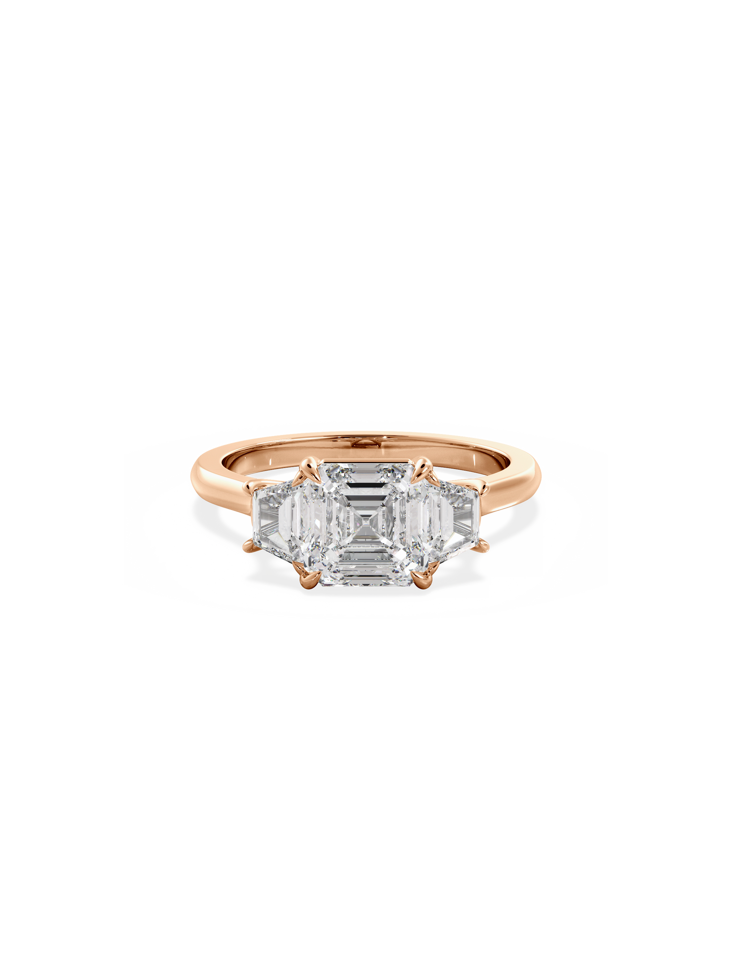 2 CT Round Three Stones Lab Grown Diamond Engagement Ring