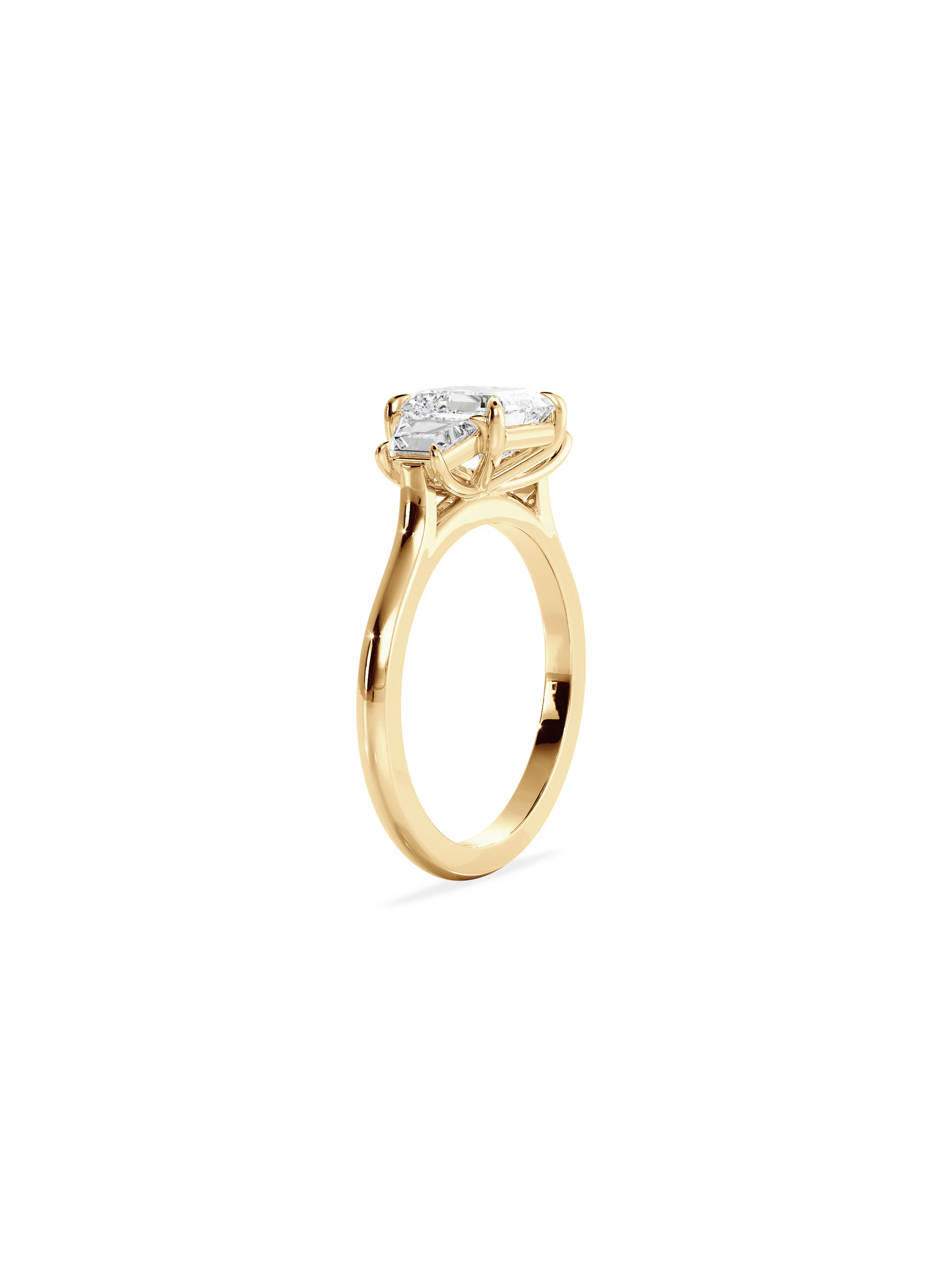 2 CT Round Three Stones Lab Grown Diamond Engagement Ring