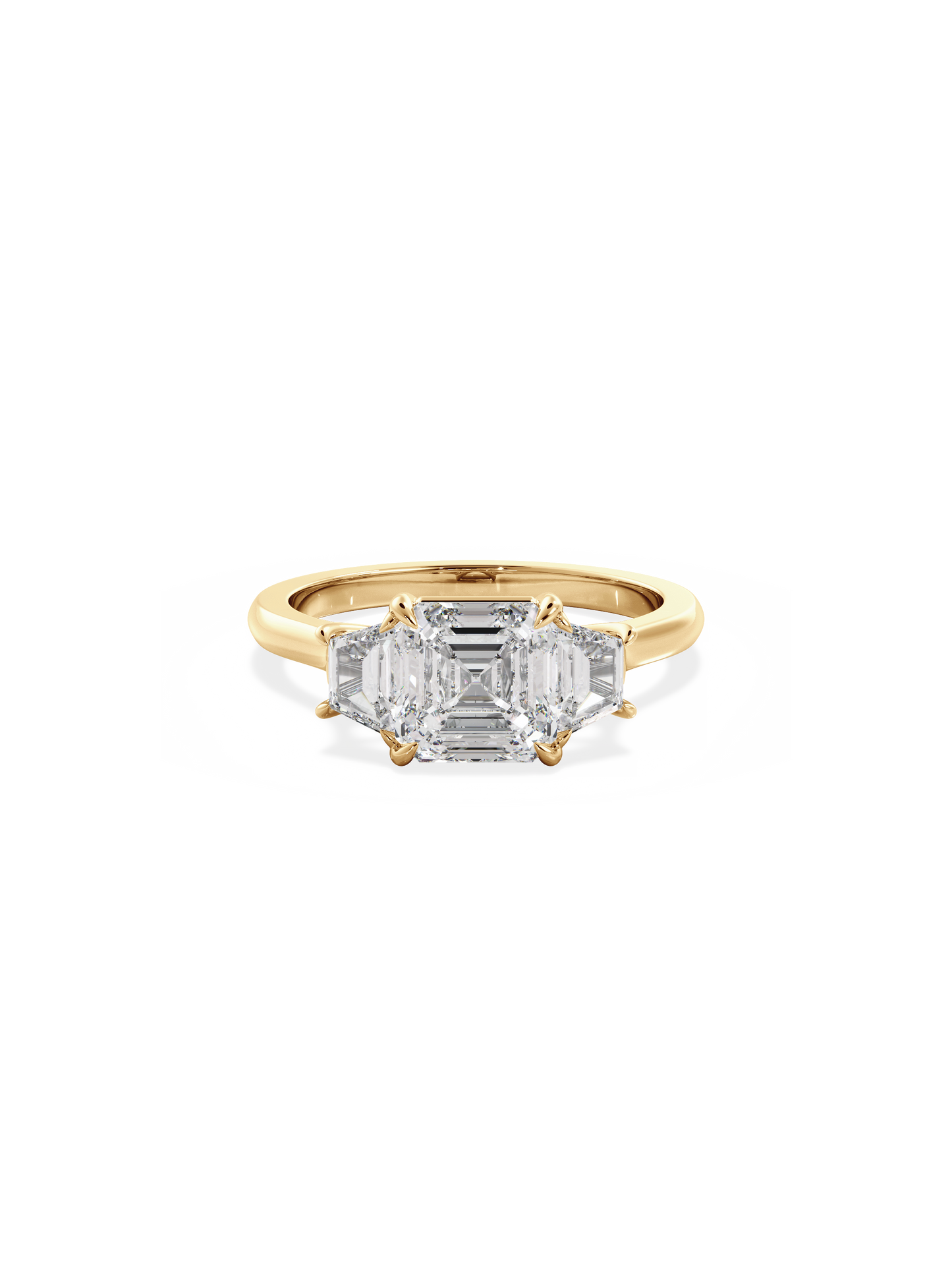 2 CT Round Three Stones Lab Grown Diamond Engagement Ring
