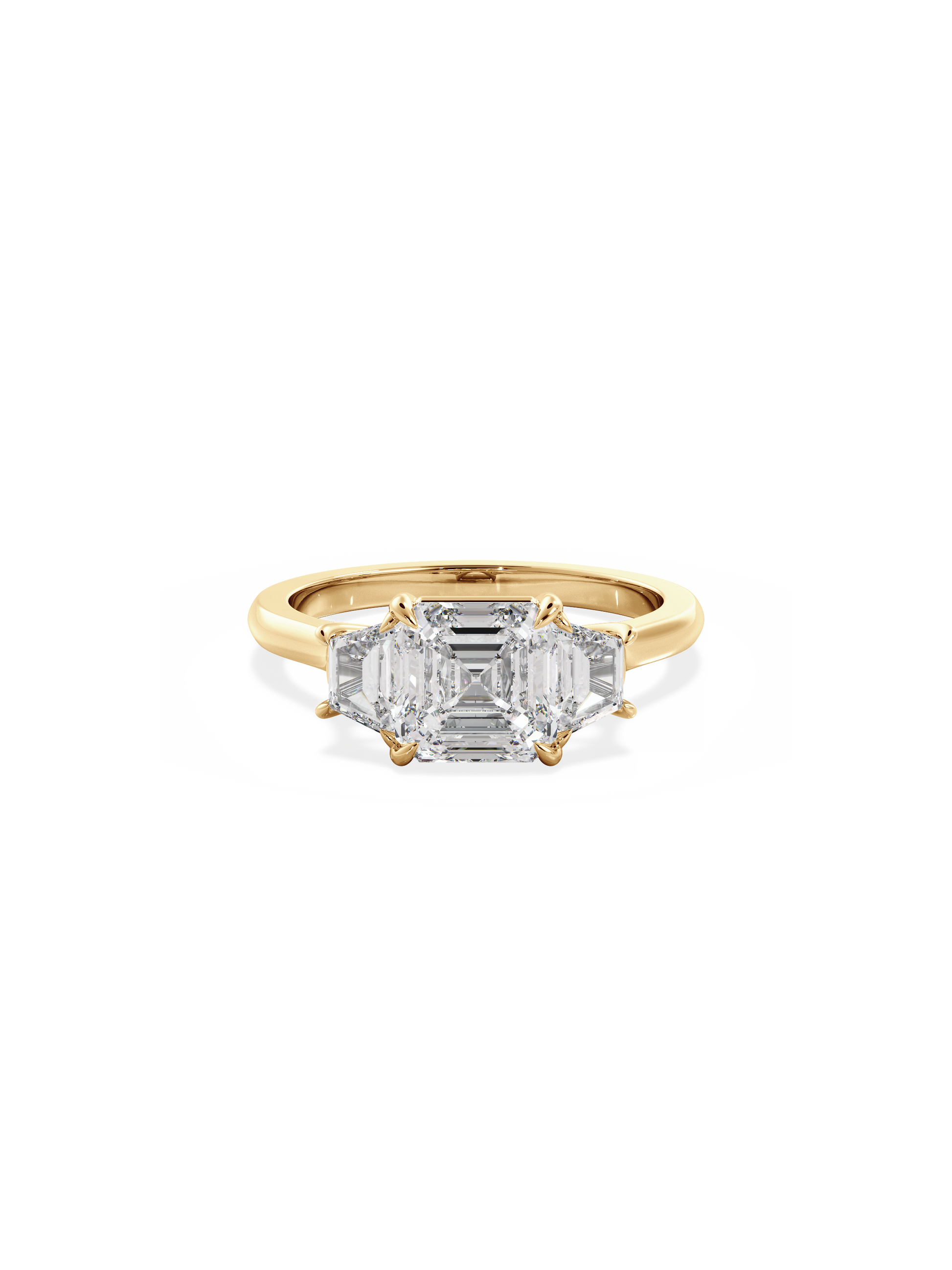 2 CT Round Three Stones Lab Grown Diamond Engagement Ring