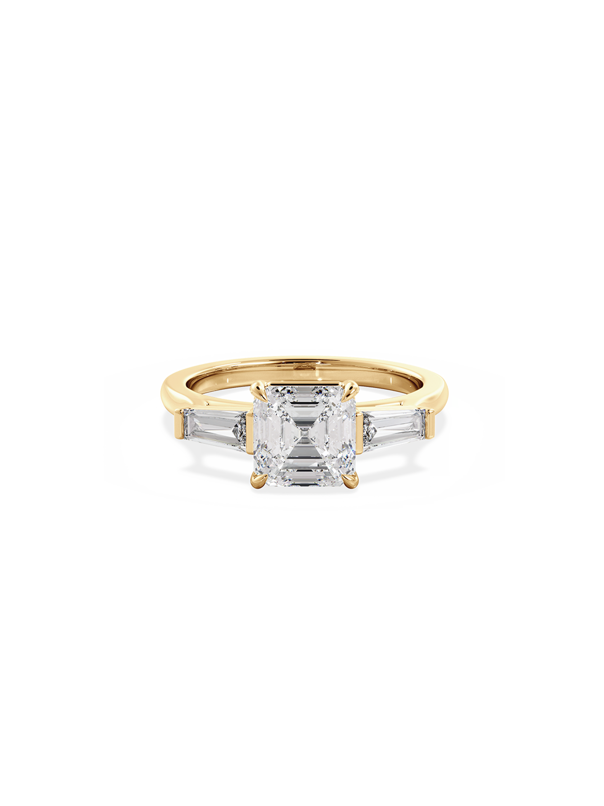 2 CT Round Three Stones Lab Grown Diamond Engagement Ring