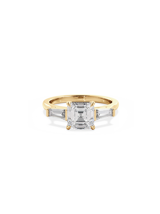2 CT Round Three Stones Lab Grown Diamond Engagement Ring
