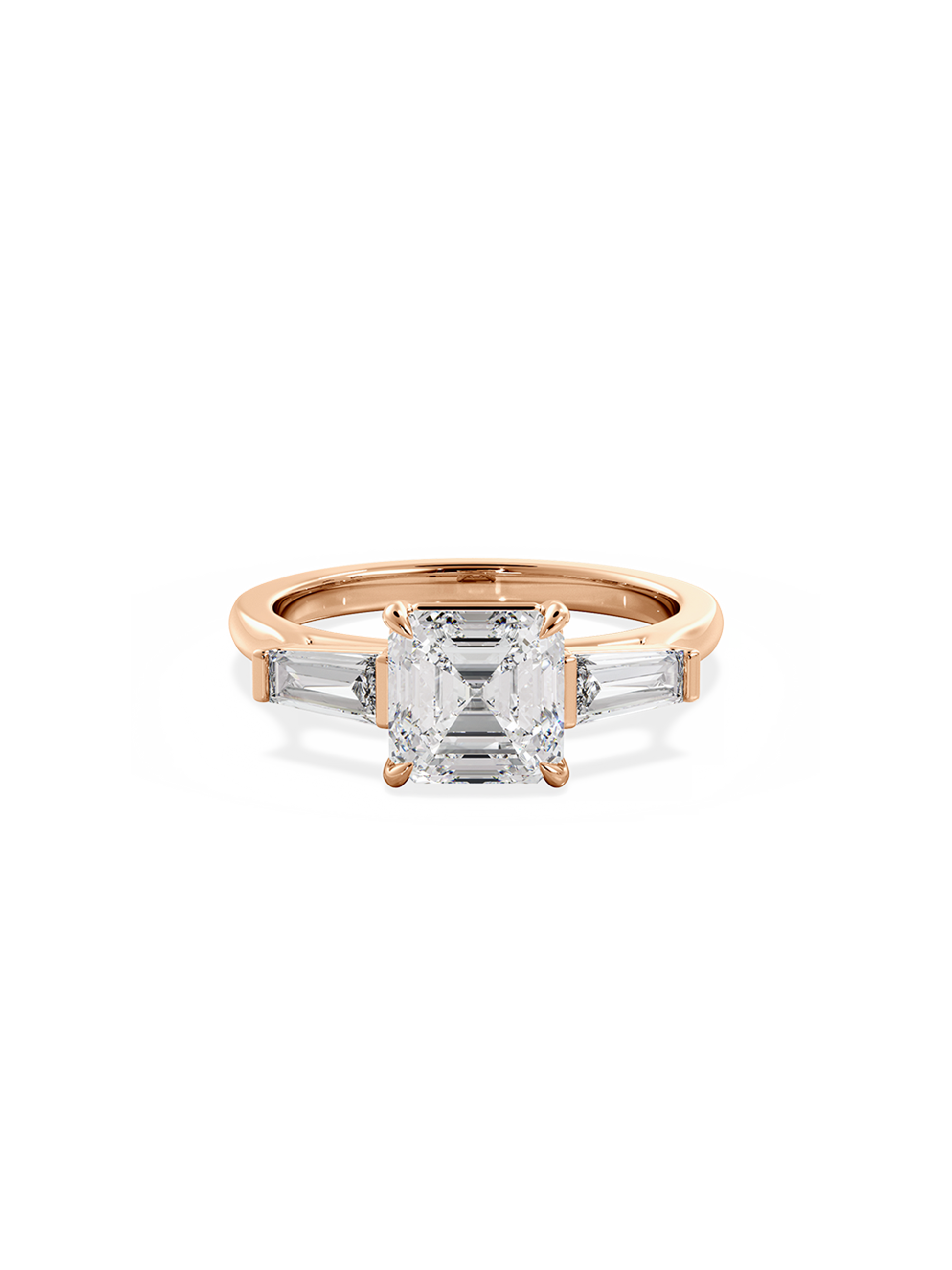 2 CT Round Three Stones Lab Grown Diamond Engagement Ring