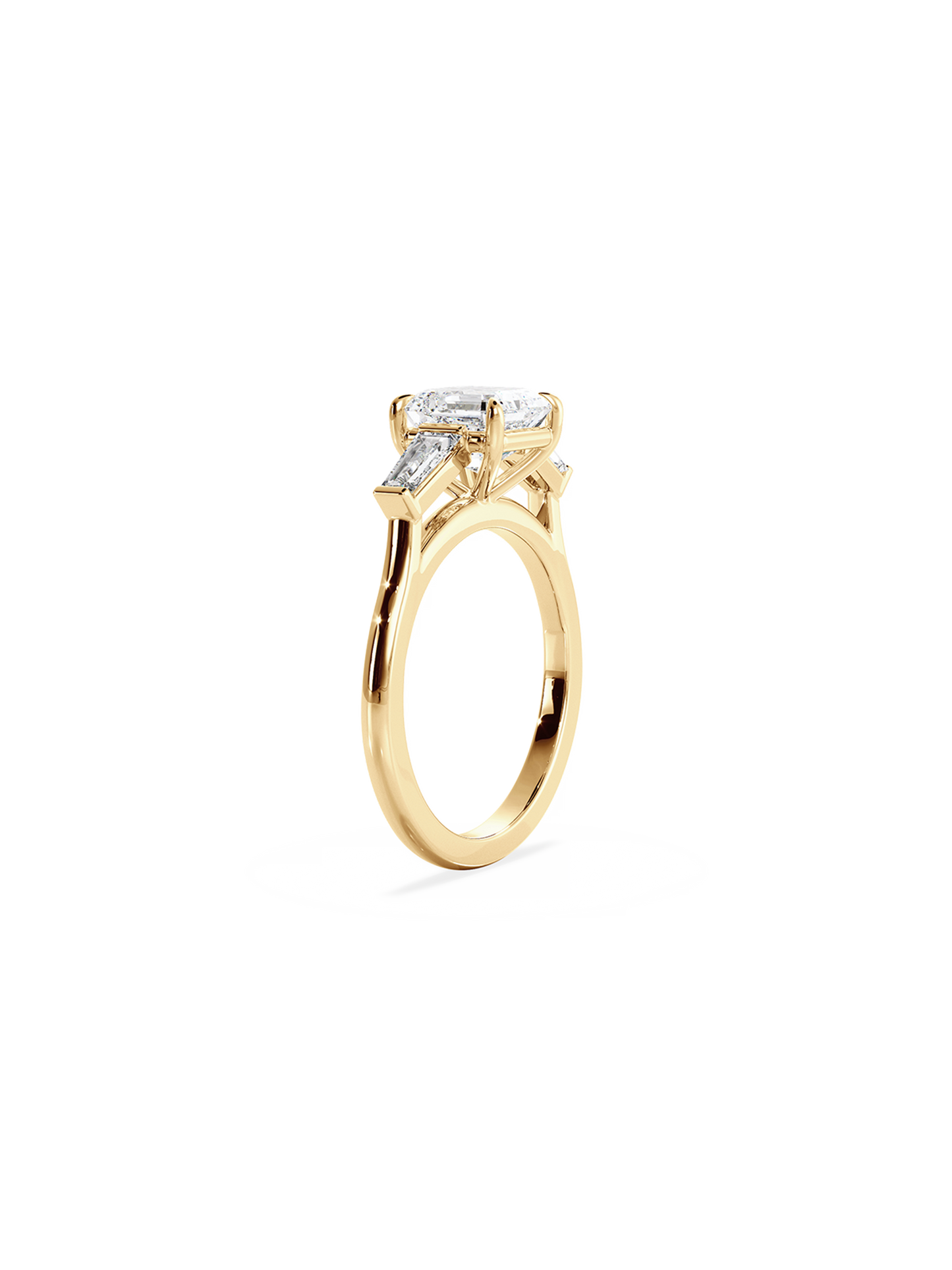 2 CT Round Three Stones Lab Grown Diamond Engagement Ring