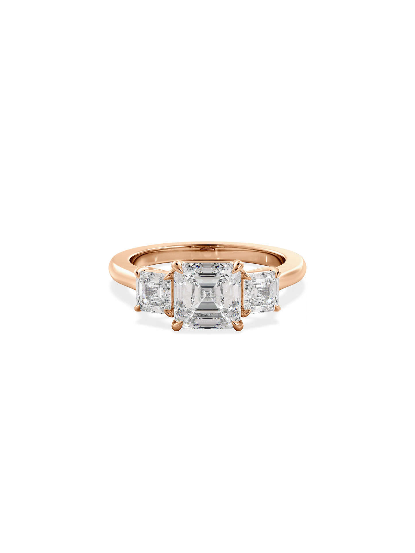 2 CT Round Three Stones Lab Grown Diamond Engagement Ring