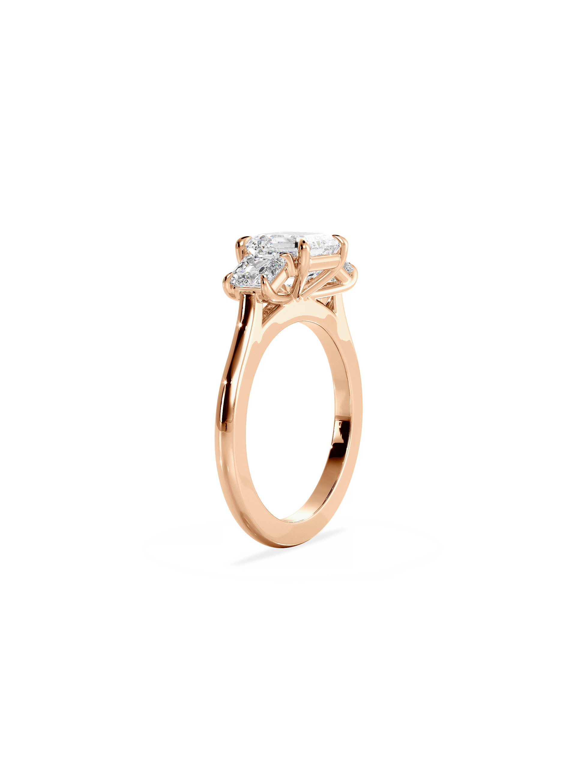 2 CT Round Three Stones Lab Grown Diamond Engagement Ring