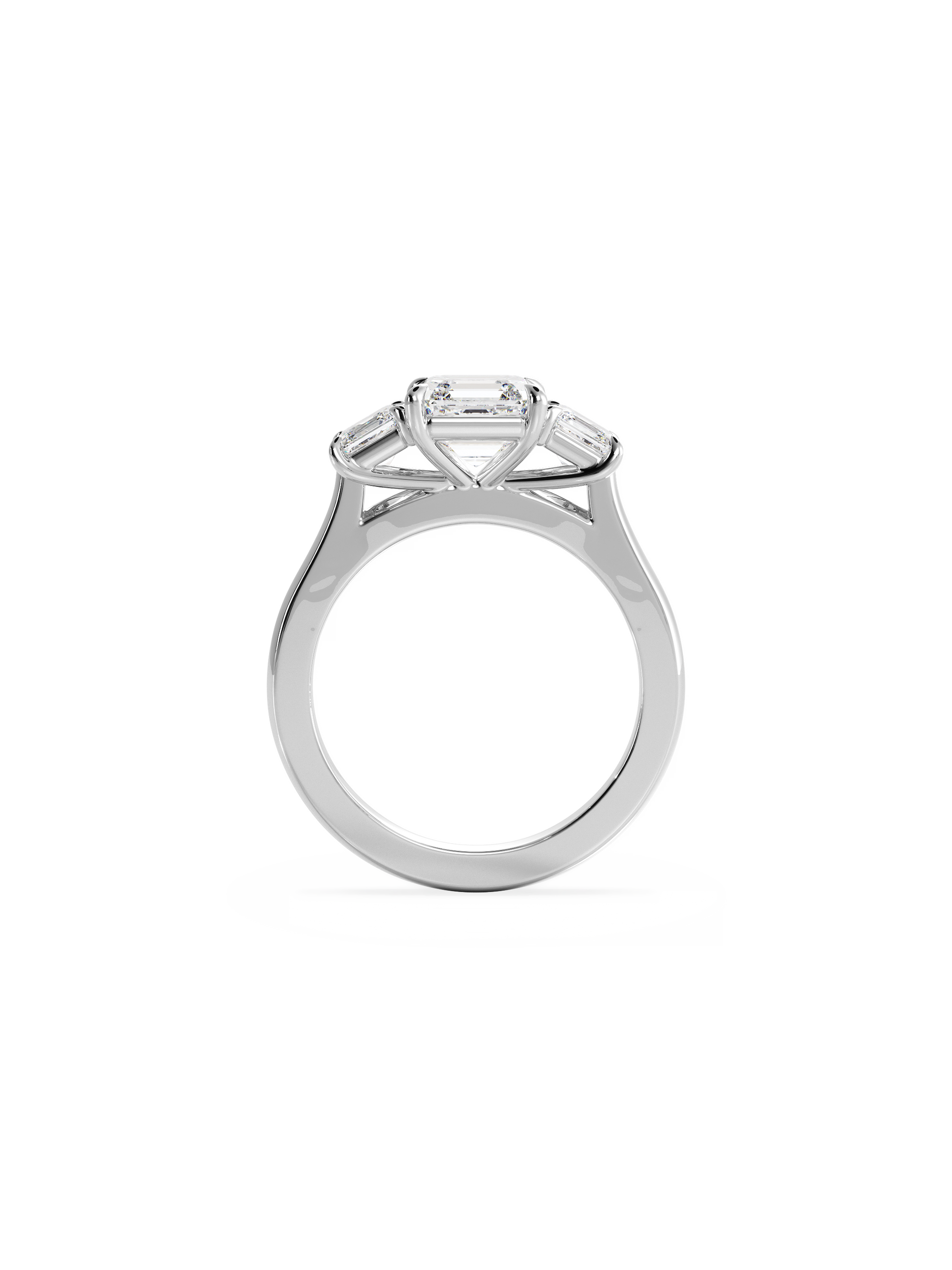 2 CT Round Three Stones Lab Grown Diamond Engagement Ring