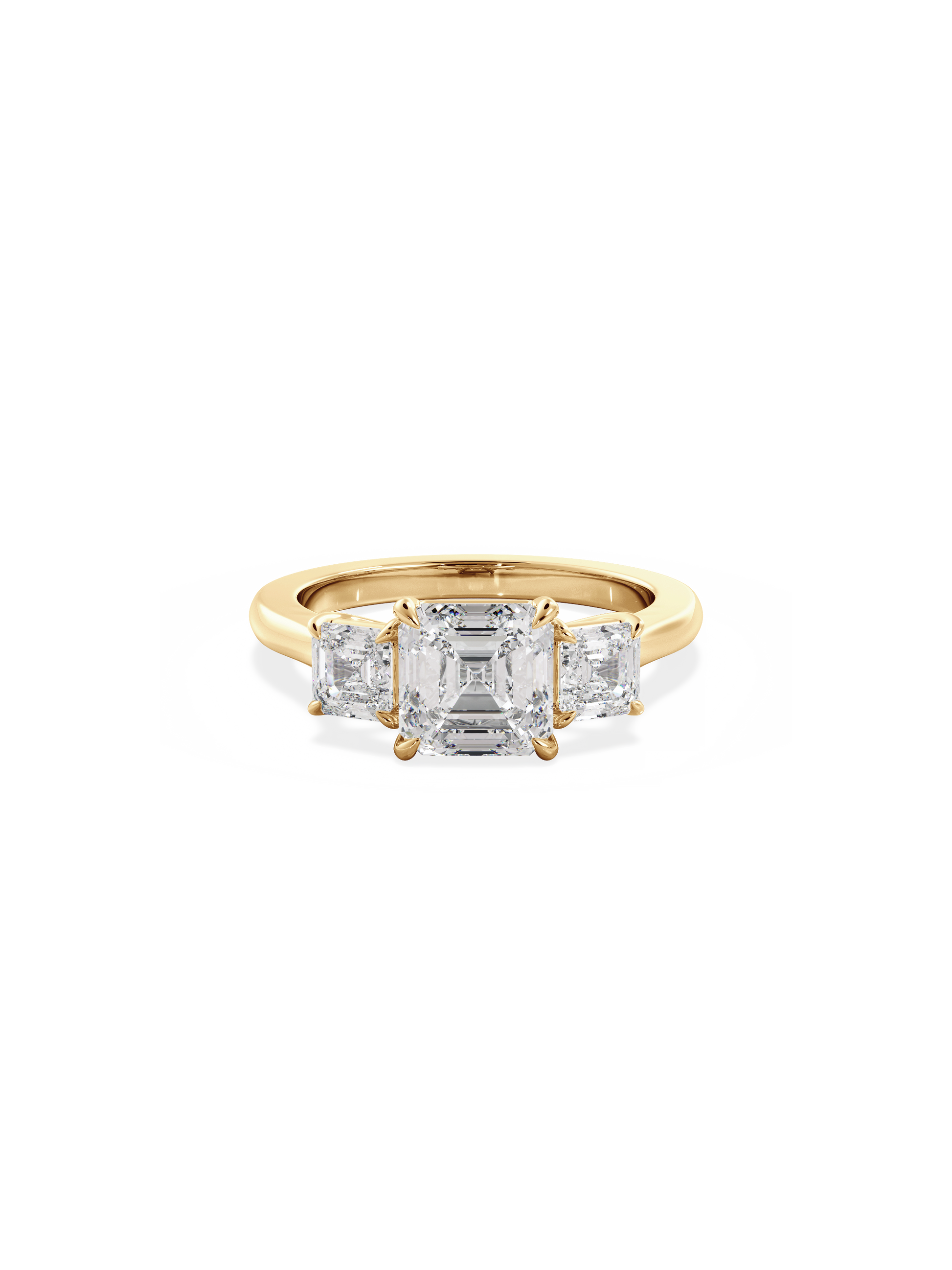 2 CT Round Three Stones Lab Grown Diamond Engagement Ring