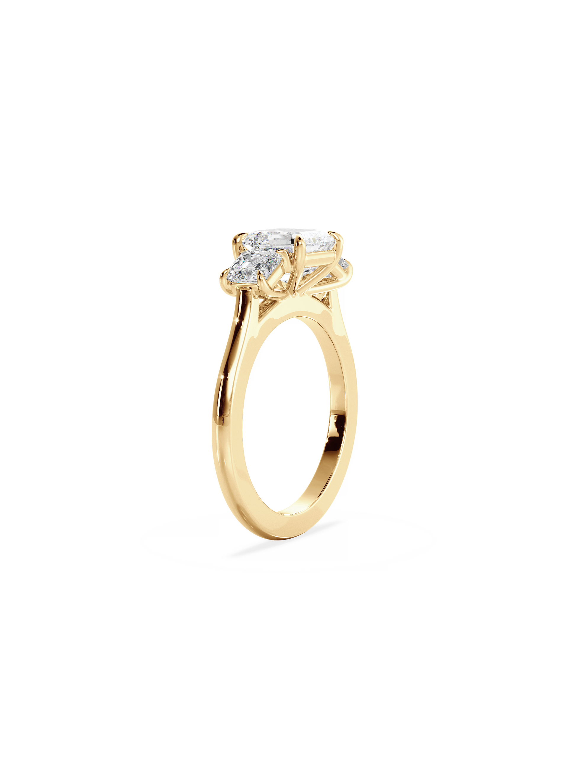 2 CT Round Three Stones Lab Grown Diamond Engagement Ring