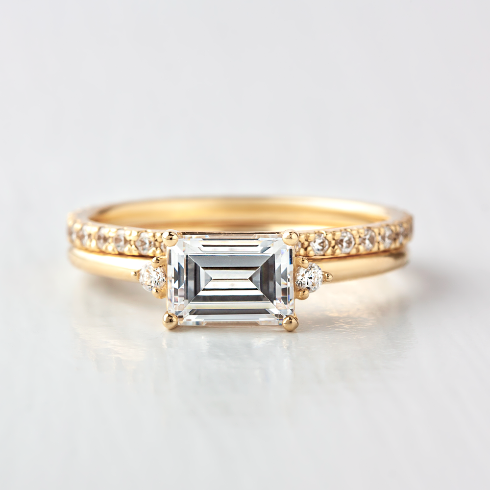 2 CT Round Three Stones Lab Grown Diamond Engagement Ring