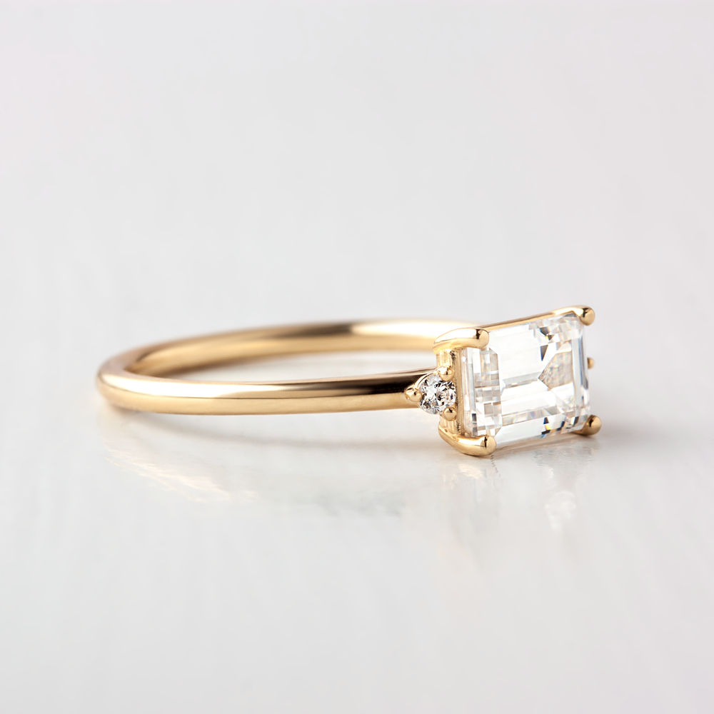 2 CT Round Three Stones Lab Grown Diamond Engagement Ring