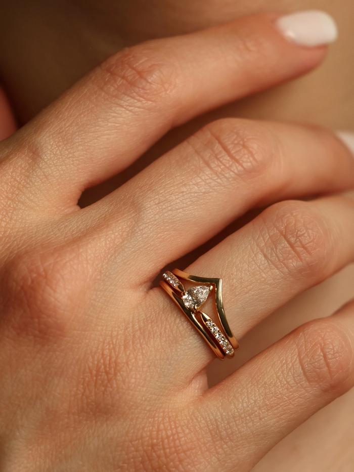 Marquise Cut Cluster Styled Lab Grown Diamond Engagement Ring