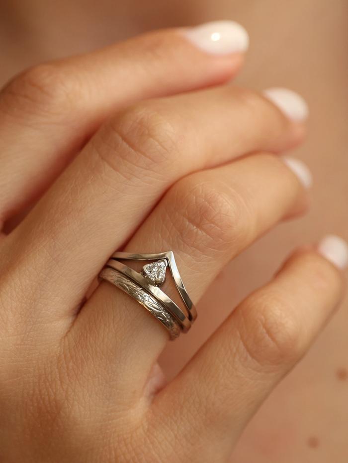 Marquise Cut Cluster Styled Lab Grown Wedding Band