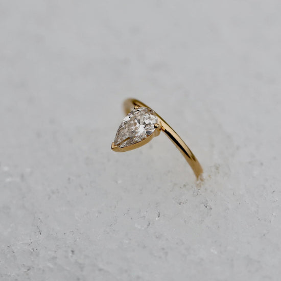 0.93 CT Pear Solitaire CVD F/VVS1 Diamond Engagement Ring 8