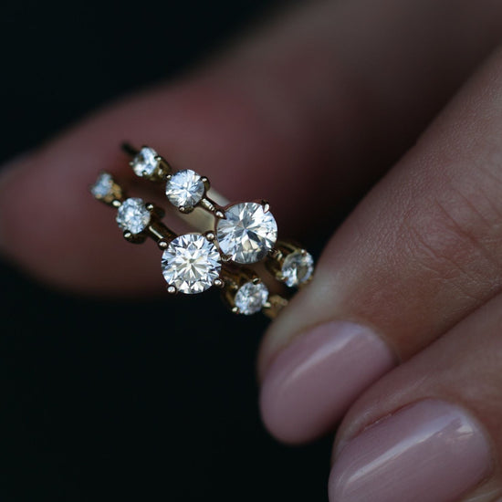 0.80 CT Round Dainty CVD EF/VS Diamond Wedding Band 12