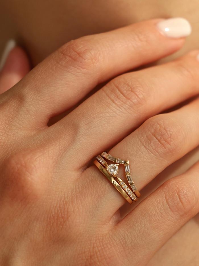 Marquise Cut Cluster Styled Lab Grown Diamond Engagement Ring