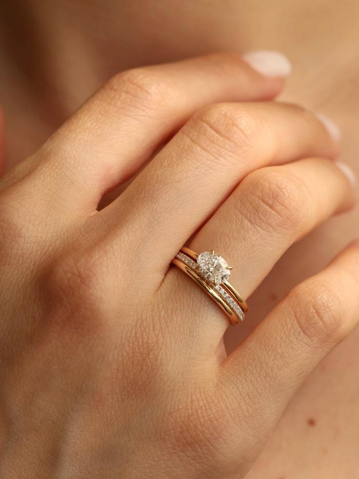 Marquise Cut Cluster Styled Lab Grown Wedding Band