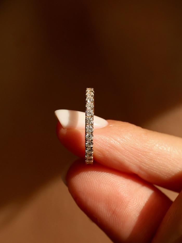 Marquise Cut Cluster Styled Lab Grown Wedding Band